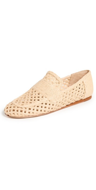 Vince Davis Raffia Flats Natural