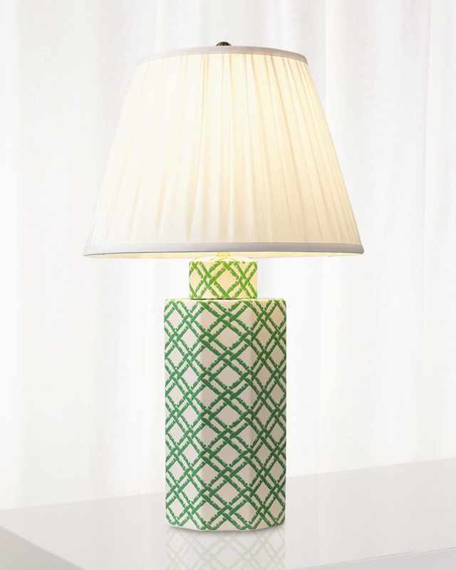 Bamboo Trellis Hex Table Lamp