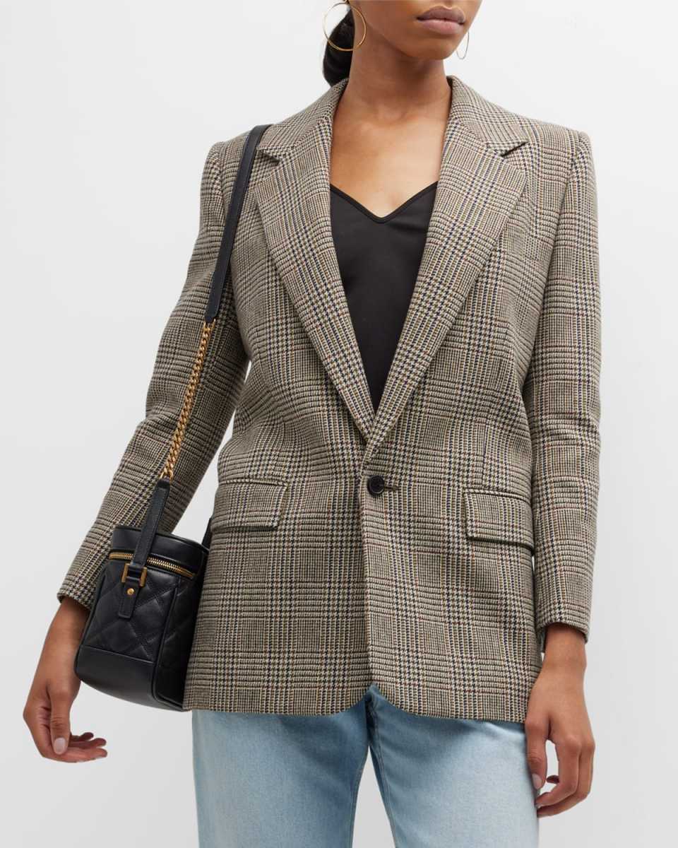 Prince de Galles Plaid Wool Jacket