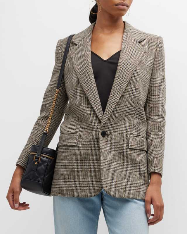 Prince de Galles Plaid Wool Jacket