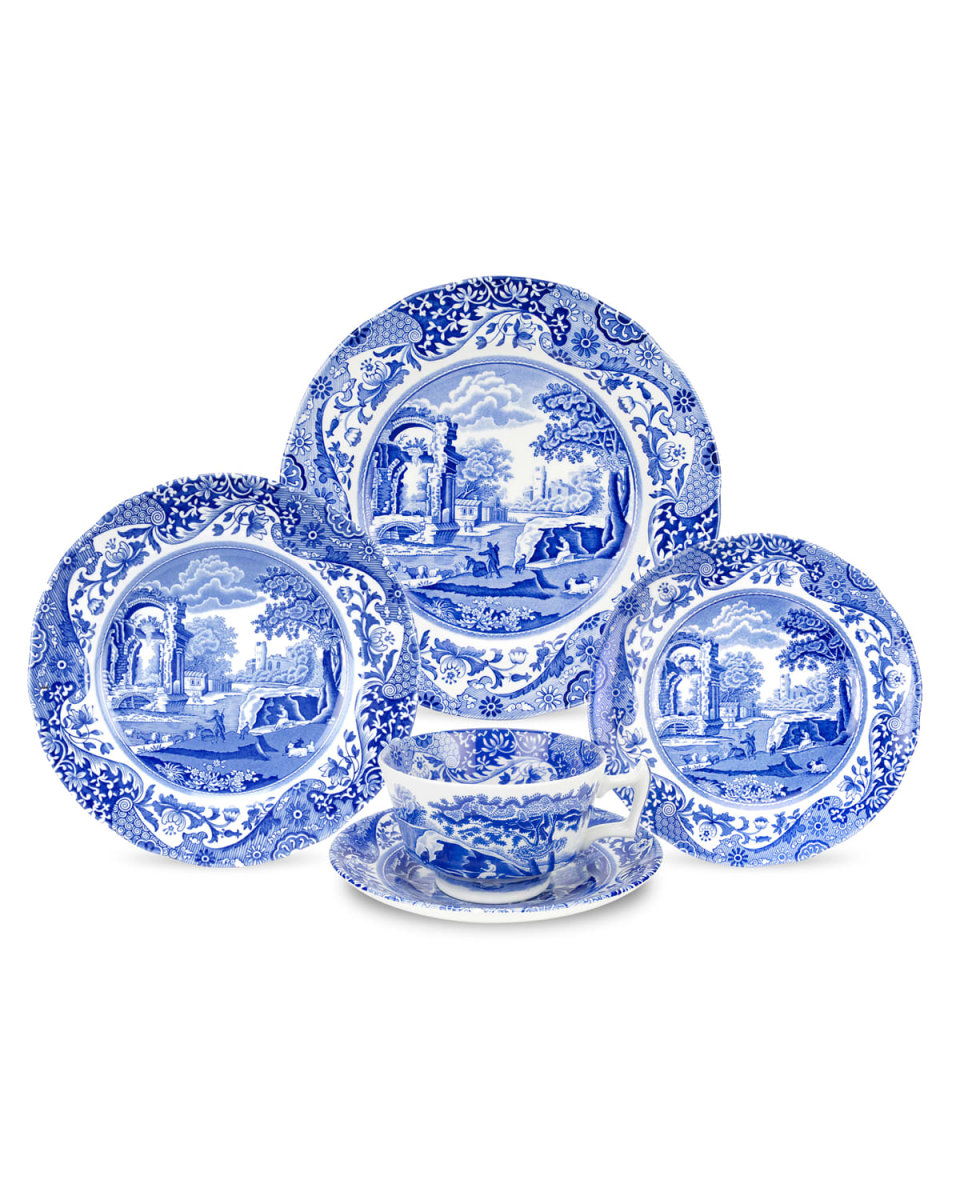 Blue Italian 5-Piece Place Setting