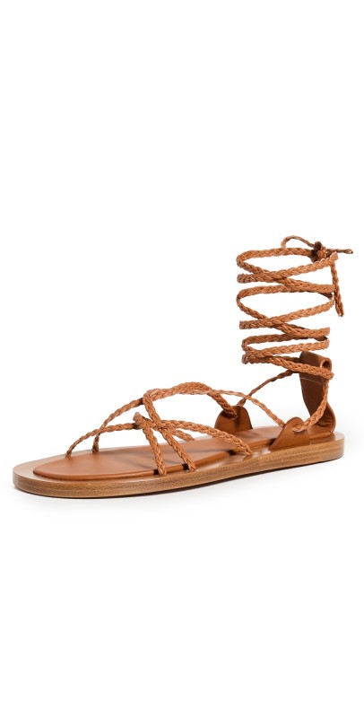 CO Rope Gladiator Sandals Chestnut