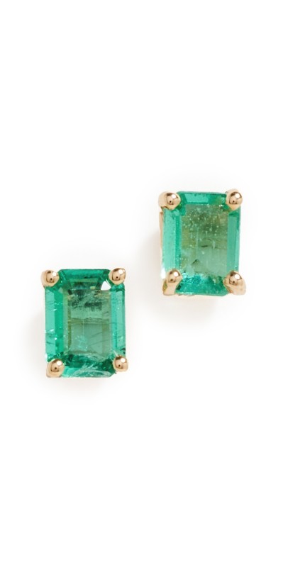 Zoe Chicco 14k Gold Emerald Studs Gold