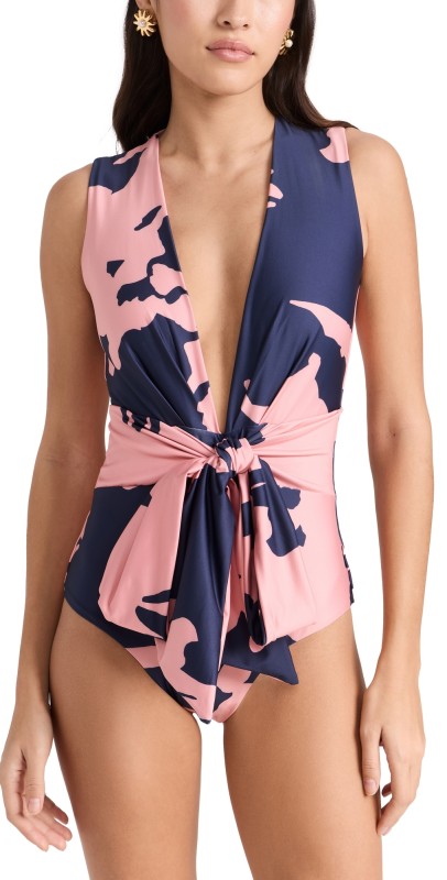 Silvia Tcherassi Zaita One Piece Verdi Pink Blossom Burst