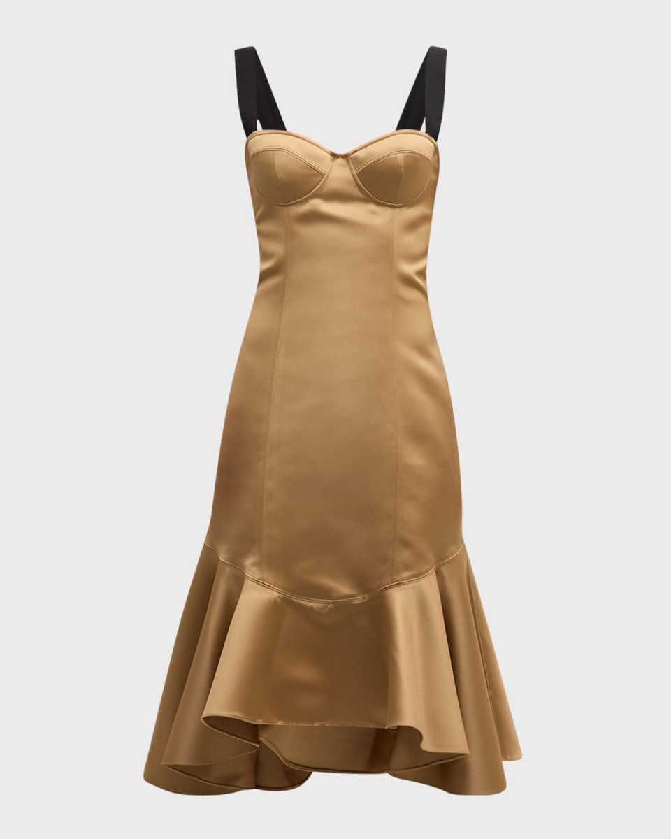 Sleeveless Bustier Flounce Dress