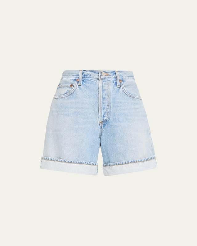 Damed Cuffed Denim Shorts