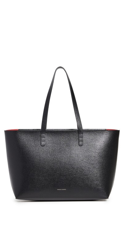 Mansur Gavriel Small Zip Tote Black/Flamma