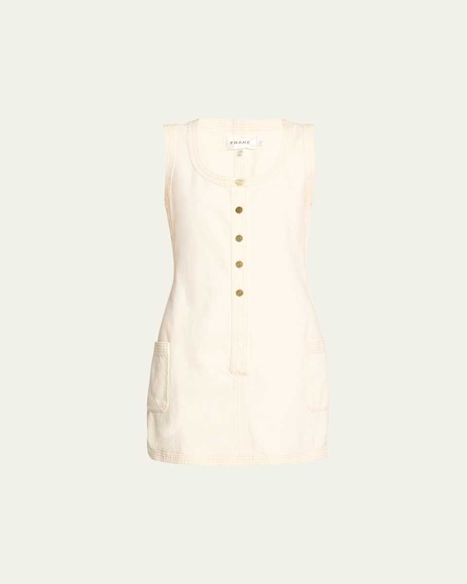 Trapunto Side Pocket Mini Dress