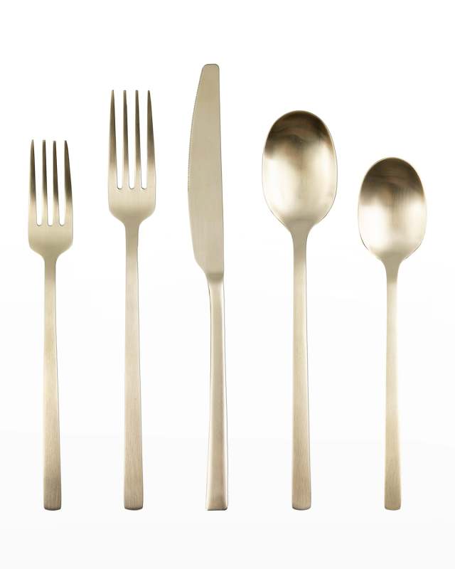 Beacon Champagne Satin 20-Piece Flatware Set