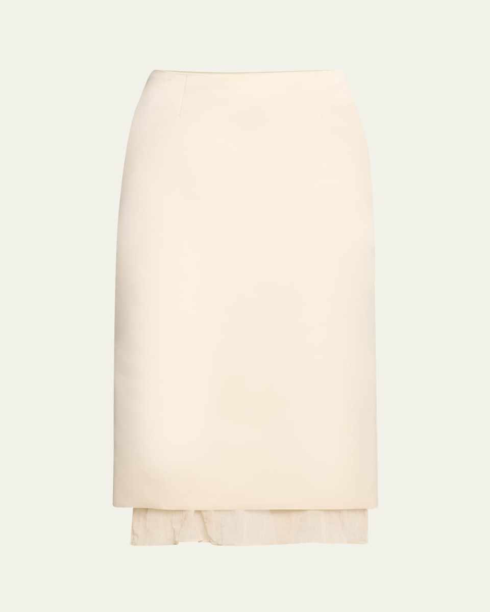 Fannie Midi Skirt with Ruffle Trim