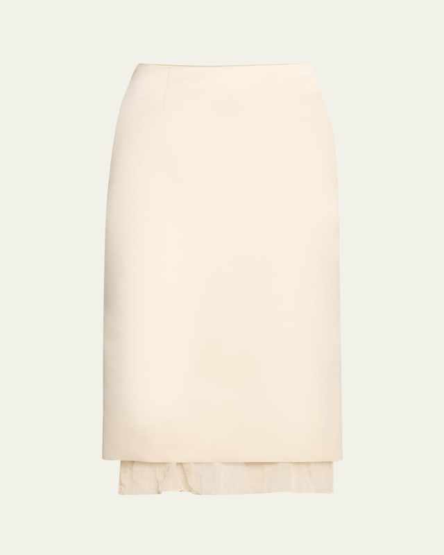 Fannie Midi Skirt with Ruffle Trim