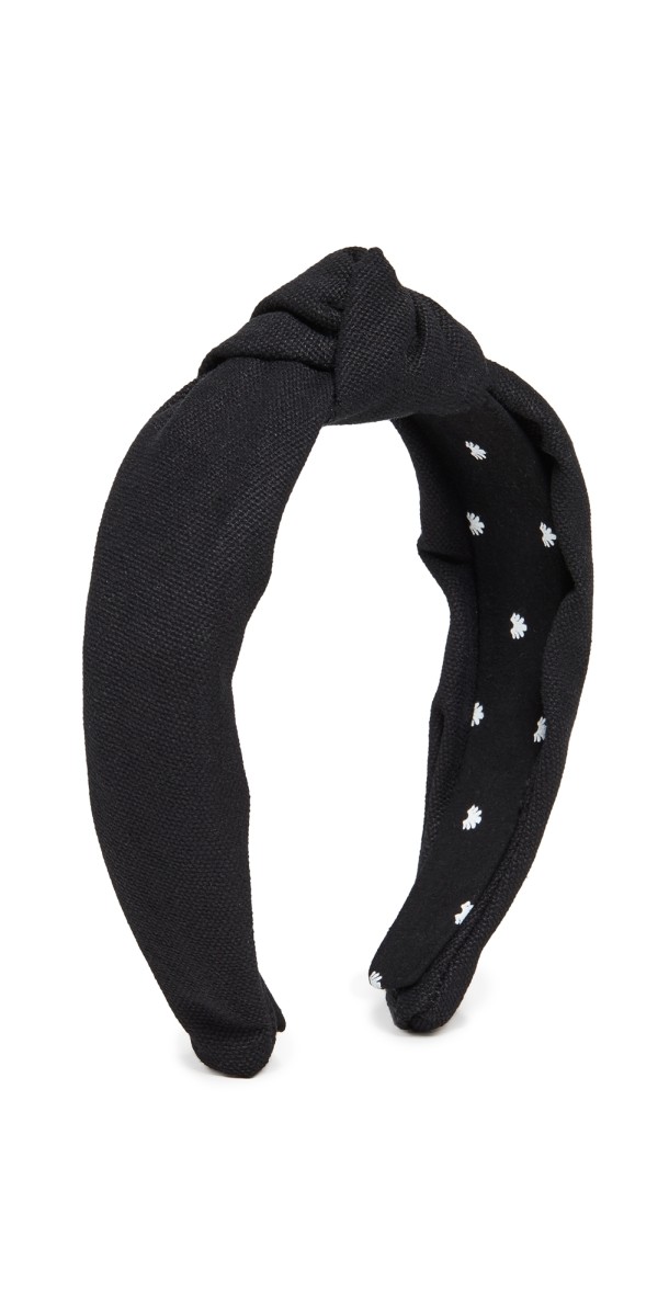 Lele Sadoughi Classic Black Headband Jet