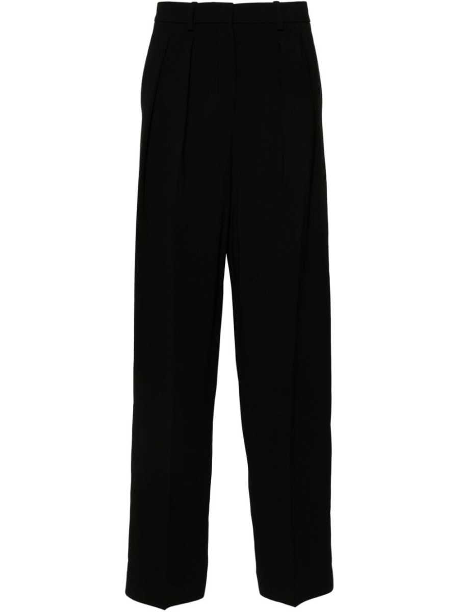crepe wide-leg trousers