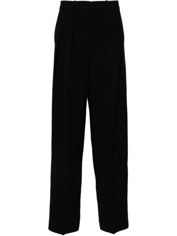 crepe wide-leg trousers
