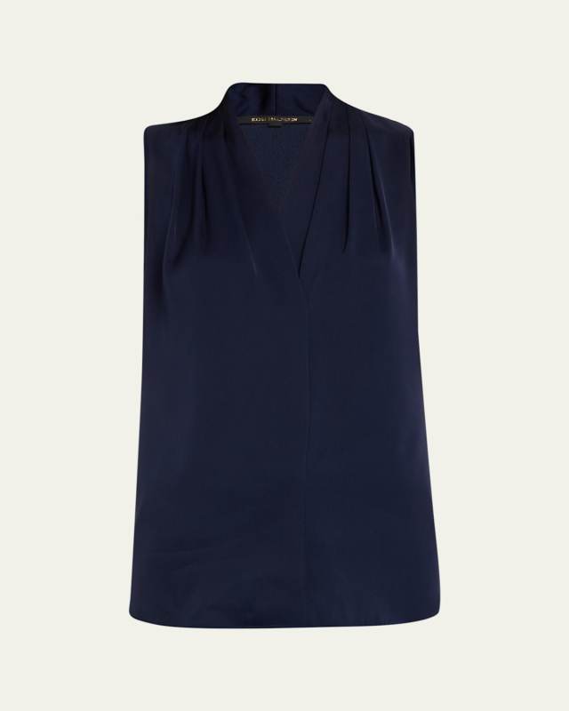 Mila Silk-Stretch Sleeveless Top