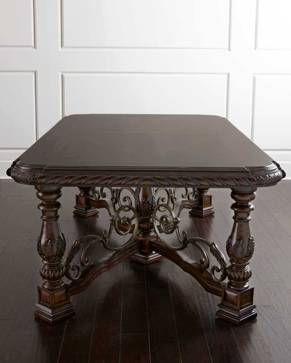 Valencia Trestle Dining Table with Two Leaves