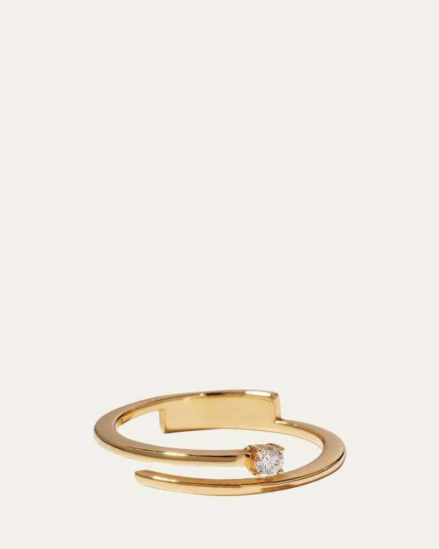 14k Solo Diamond Double-Band Ring