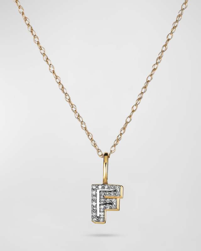 Pave Varsity Letter Necklace