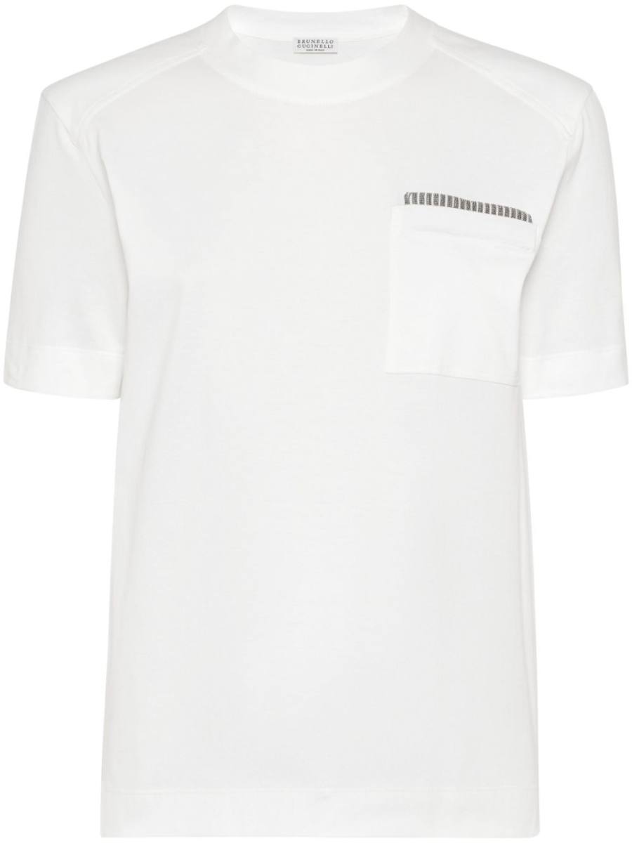 Monili-chain detail T-shirt