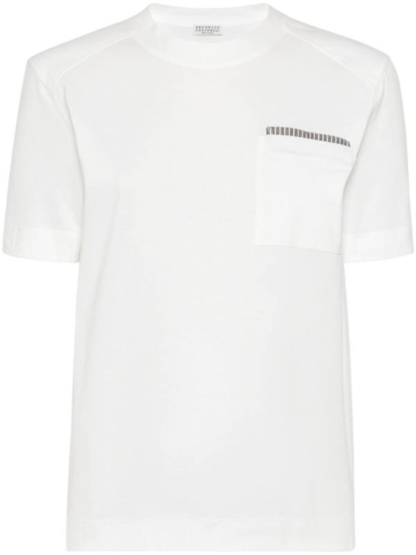 Monili-chain detail T-shirt