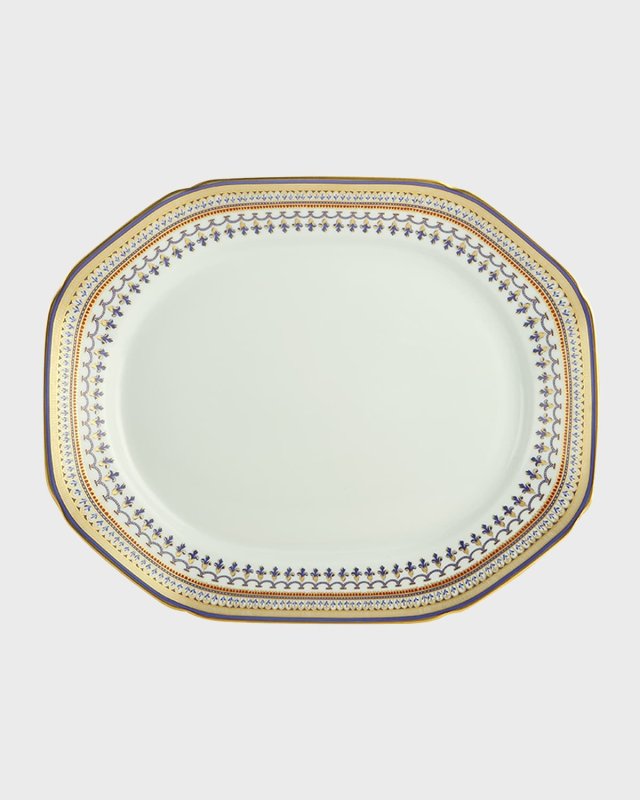 Chinoise Blue Octagonal Platter