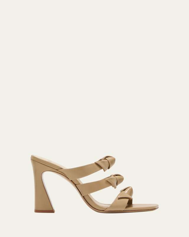 Lolita Triple-Knot Leather Slide Sandals