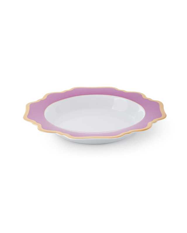 Purple Rimmed Soup Bowl