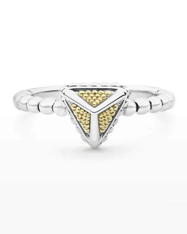 KSL 2-Tone Pyramid Stack Ring