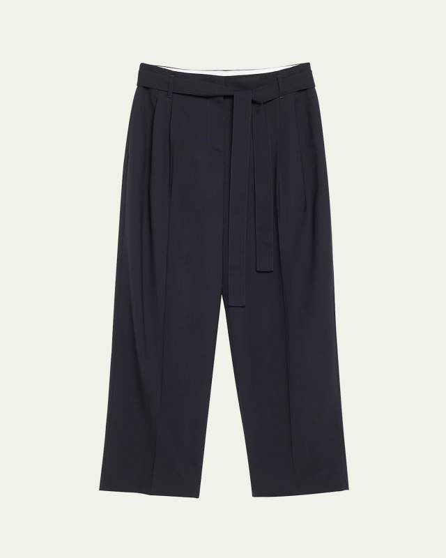 Lonan Straight Leg Wool Pants