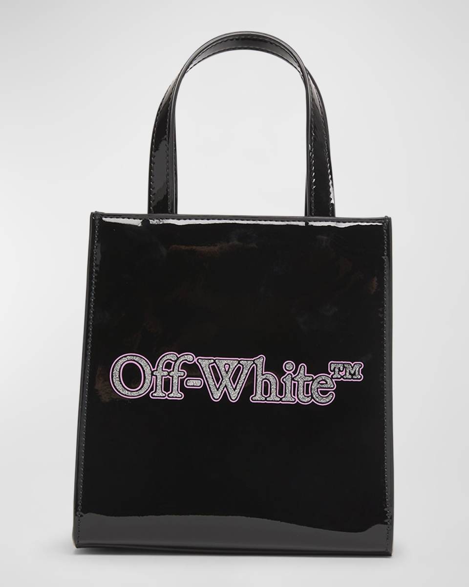 Girl's Bookish Glitter Logo-Print Mini Bag
