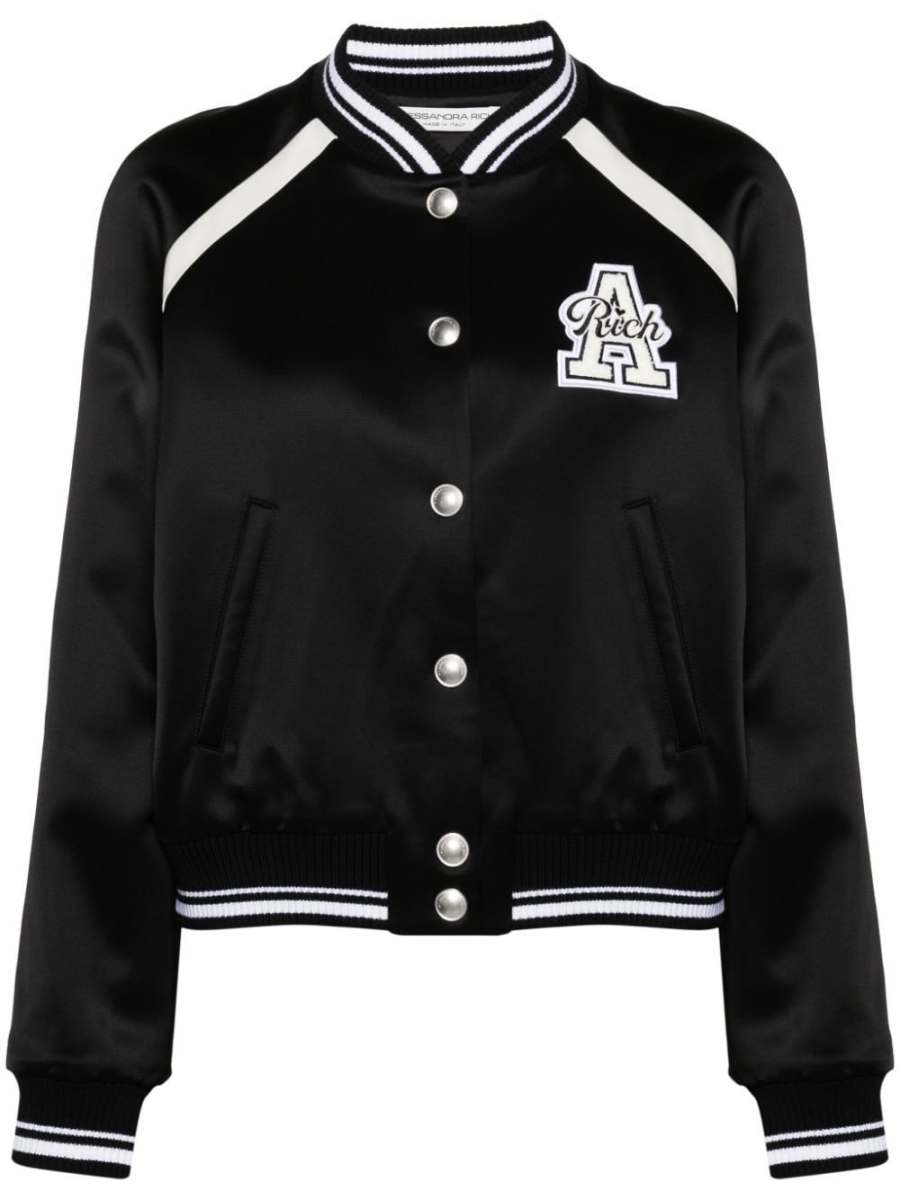 logo-patch padded jacket