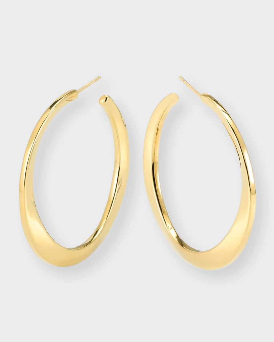 Classico Medium Twisted Hoop Earrings in 18K Gold