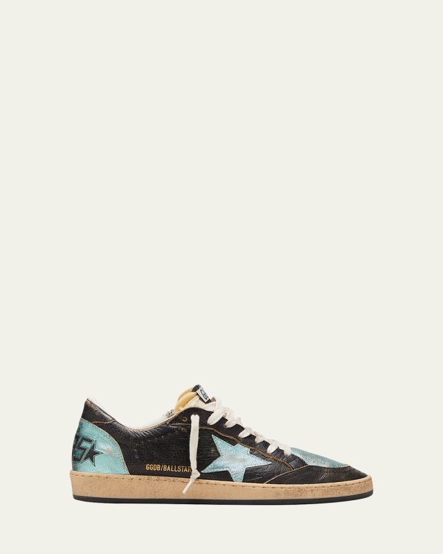 Ballstar Mixed Leather Low-Top Sneakers