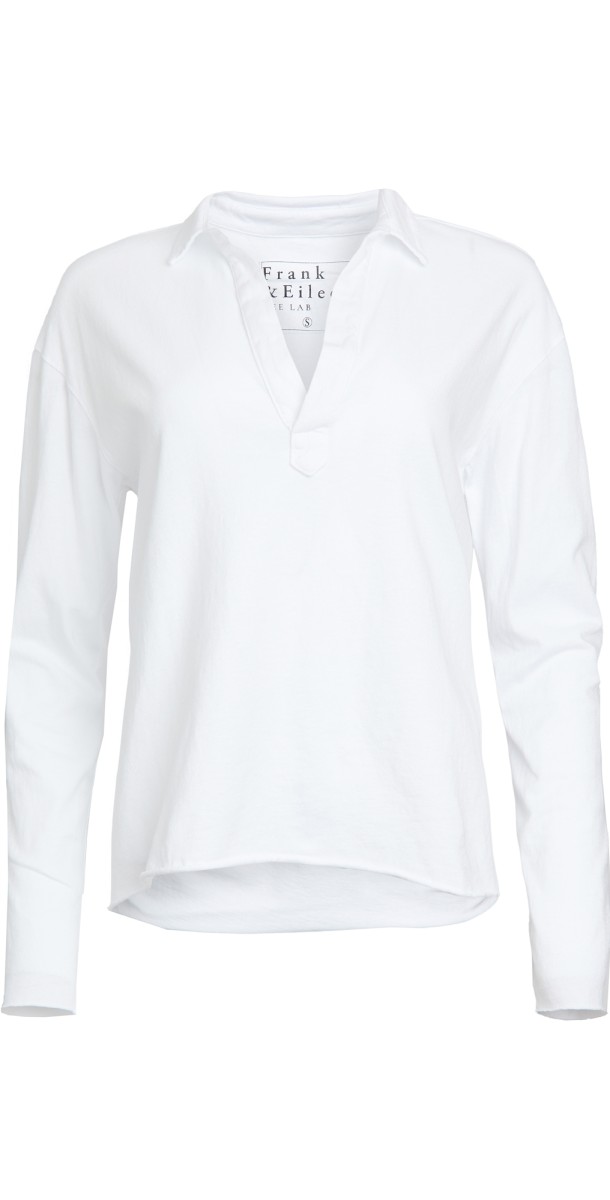 Frank & Eileen Popover Top White