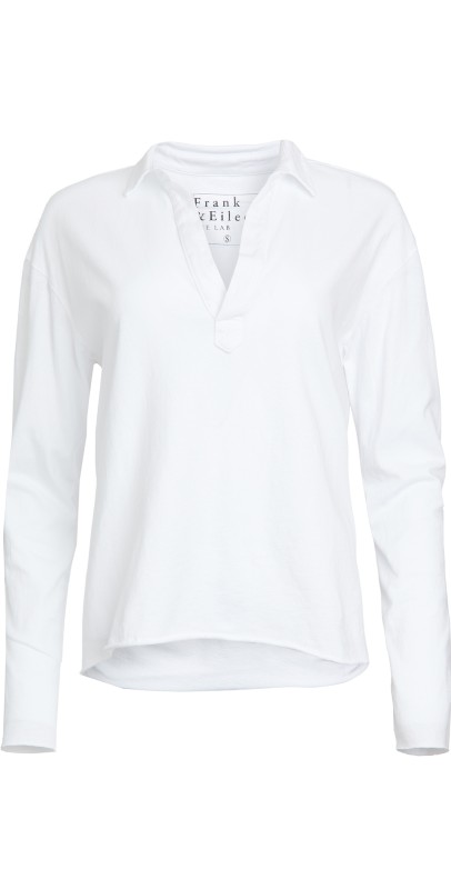 Frank & Eileen Popover Top White
