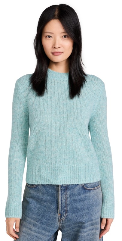 Vince Multicolor Marl Crew Neck Pullover Wave Gem Marl