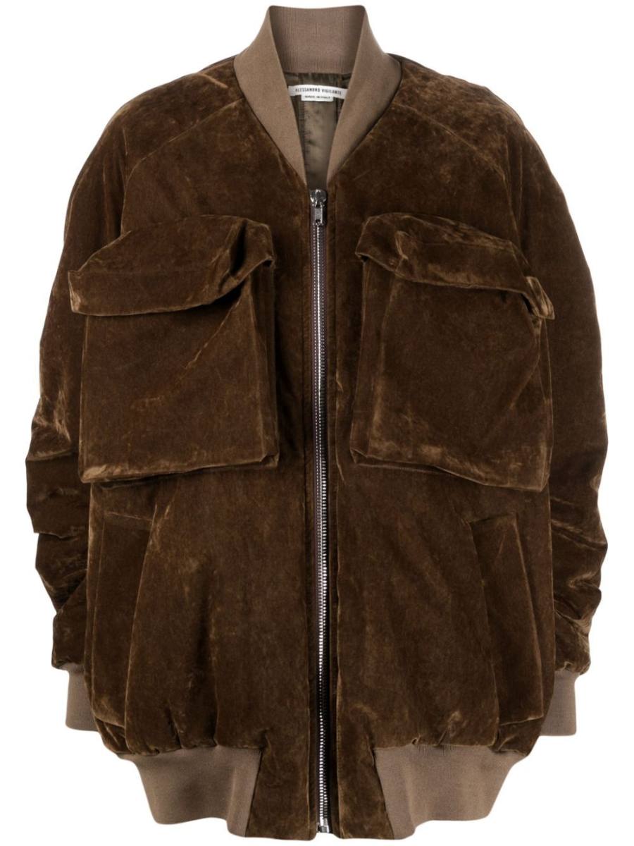 cut-out velvet bomber jacket
