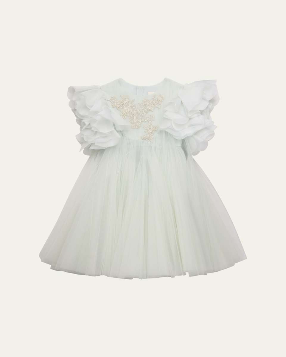 Girl's Julia Embellished Layered Tulle Dress, Size 2-14