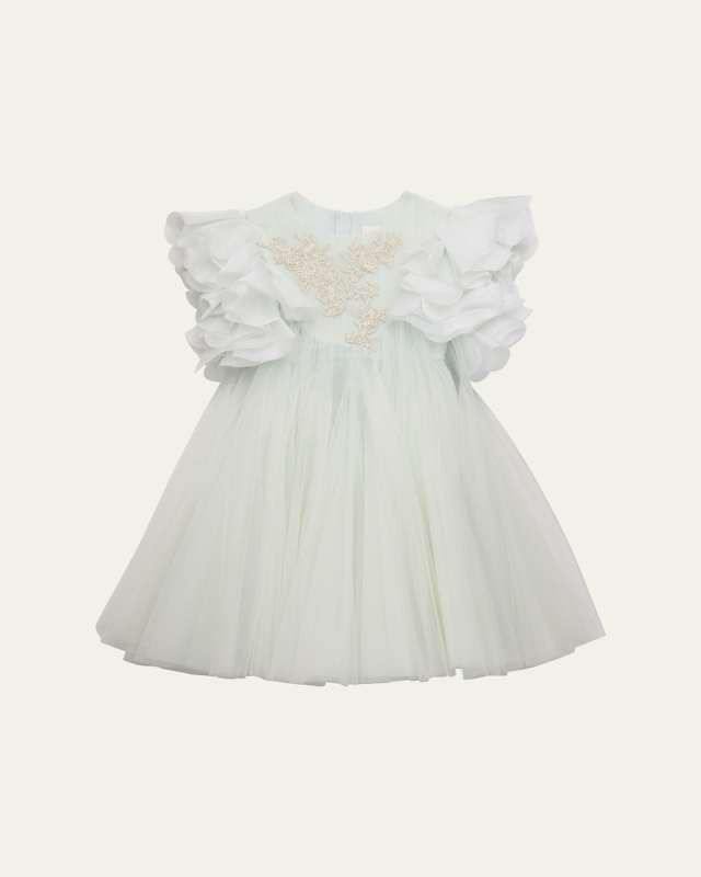 Girl's Julia Embellished Layered Tulle Dress, Size 2-14