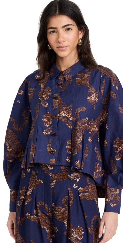 FARM Rioong Sleeve ShirtEOPARDS NAVY BLUE