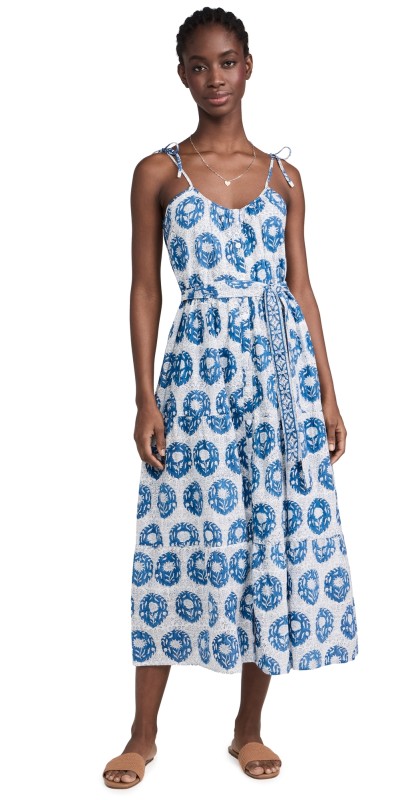 Marea Siesta Dress Blue White Multi