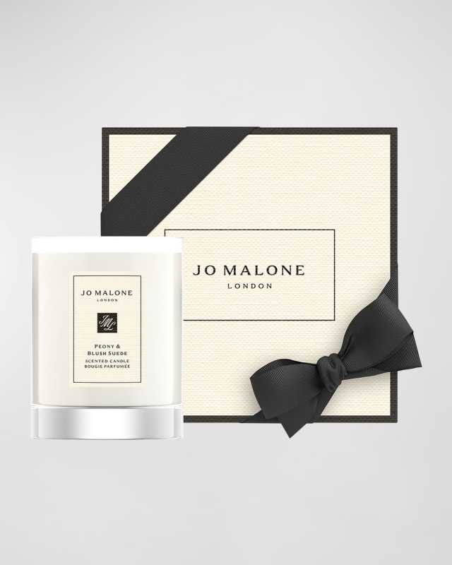 2.1 oz. Peony & Blush Suede Travel Candle