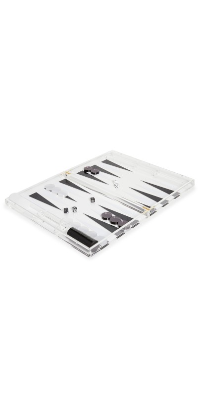 Tizo Design Tizo Design Acrylic Backgammon Set Black/White One Size