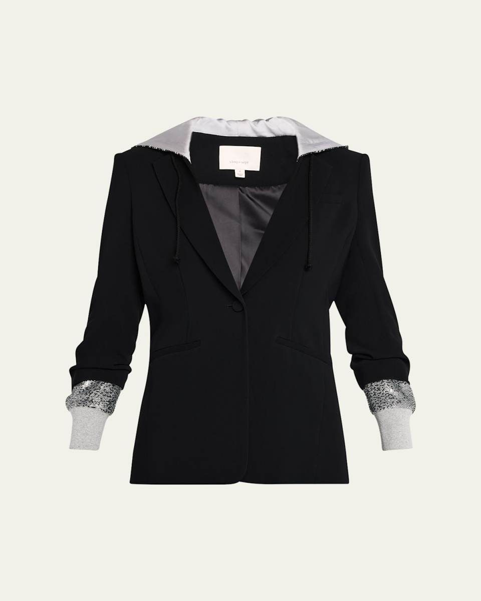 Khloe Sequin Hooded Blazer