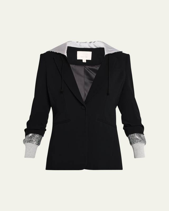 Khloe Sequin Hooded Blazer