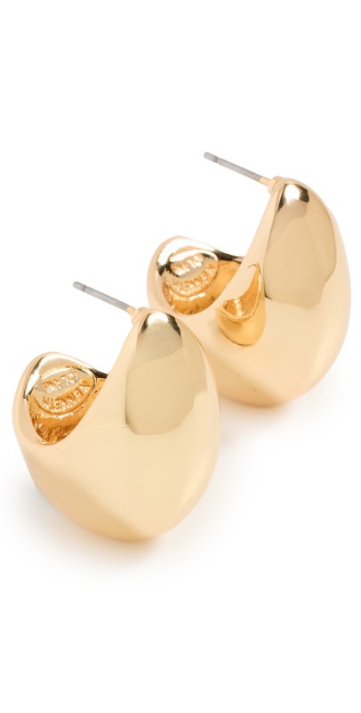 Kenneth Jay Lane Polished Dome Earrings Gold