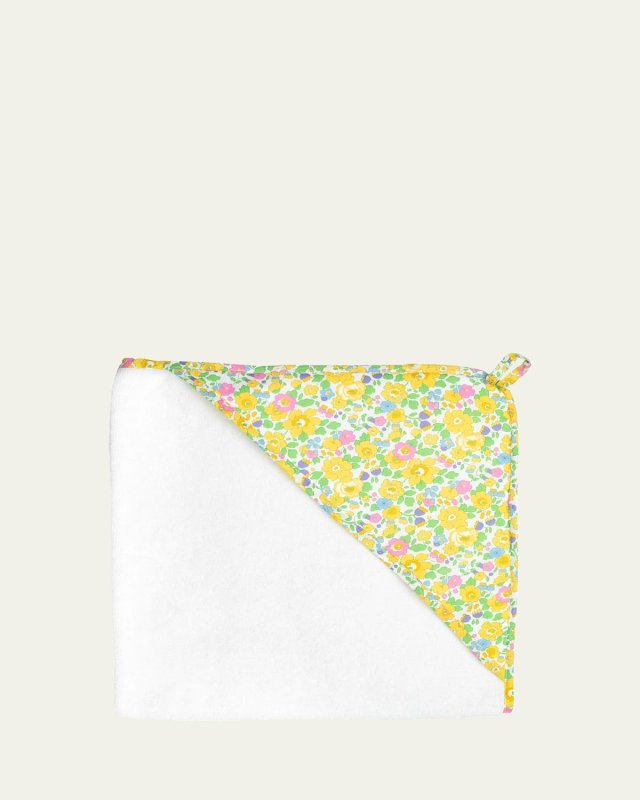 FLoral-Print Hooded Towel