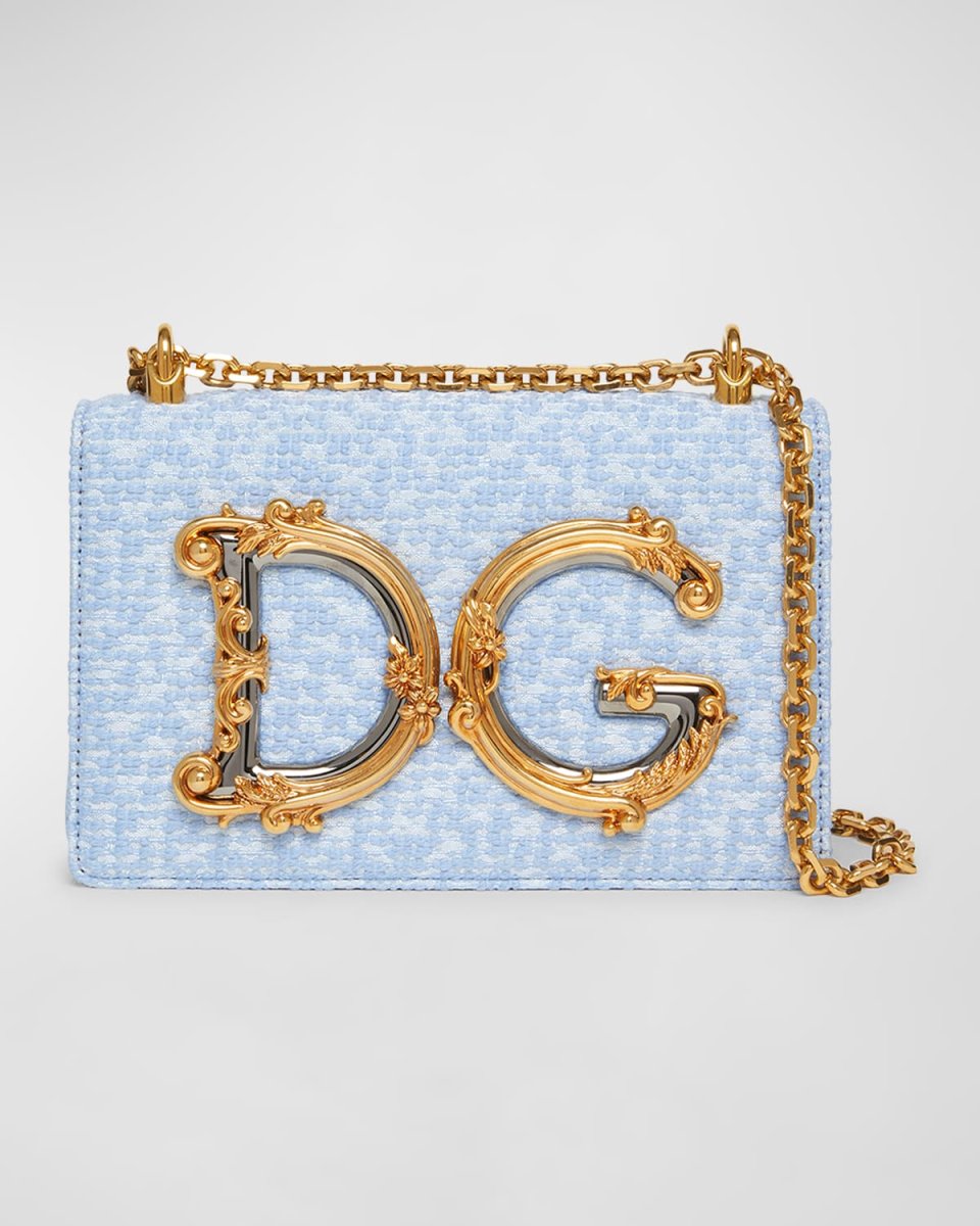 DG Girls Flap Boucle Crossbody Bag