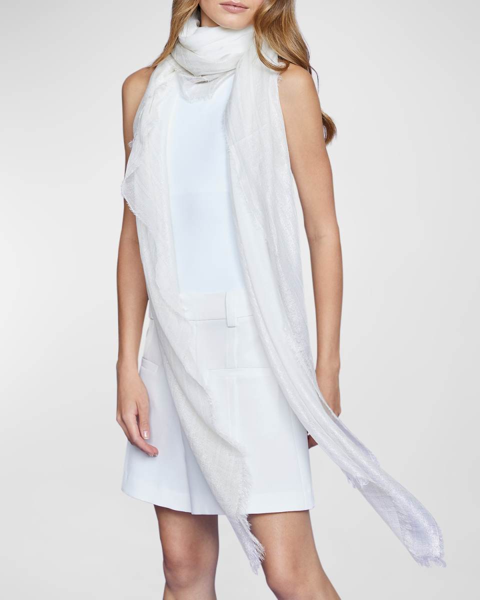 Shimmery Gauze Modal-Blend Scarf