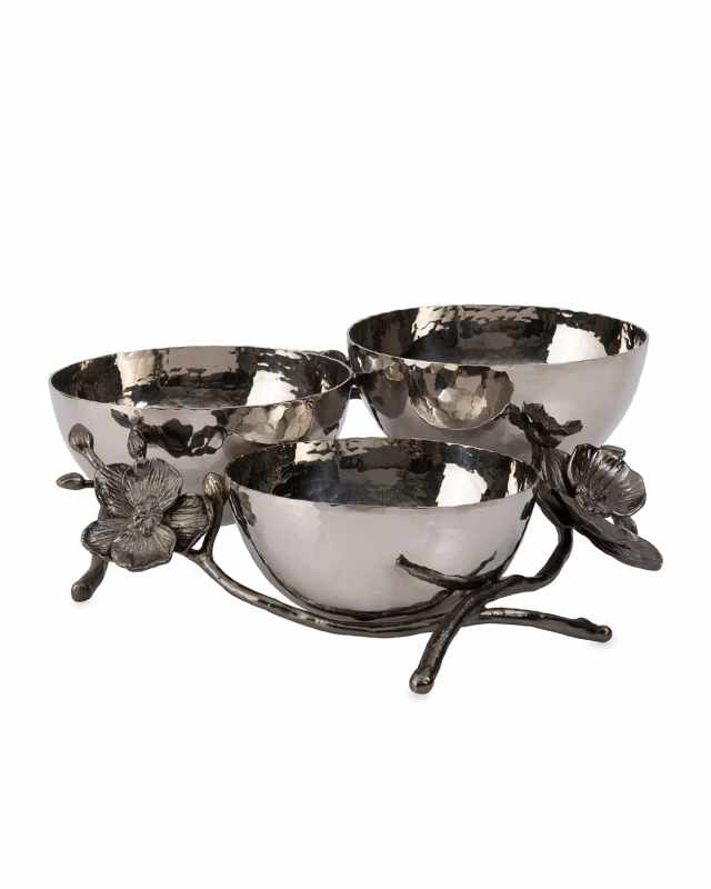 Black Orchid Triple Nut Dish